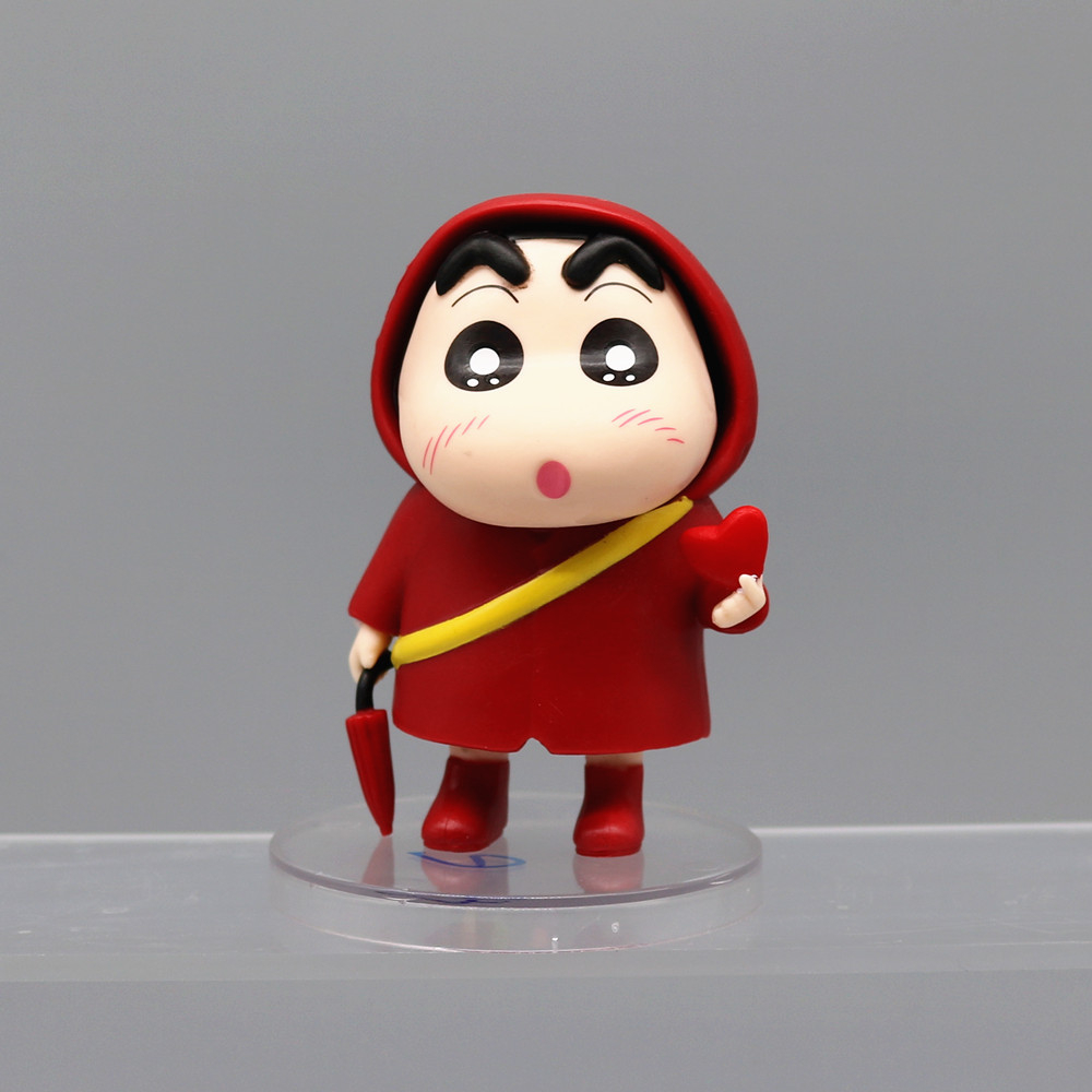 1 cái nhật bản anime crayon shin-chan hình nohara shinnosuke năm loại màu áo mưa shin-chan pvc hình hành động bộ sưu tập mô hình đồ chơi búp bê trẻ em quà tặng