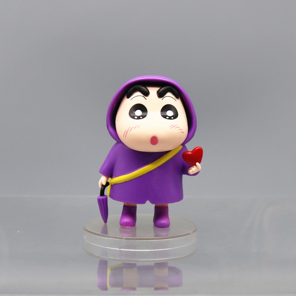 1 cái nhật bản anime crayon shin-chan hình nohara shinnosuke năm loại màu áo mưa shin-chan pvc hình hành động bộ sưu tập mô hình đồ chơi búp bê trẻ em quà tặng