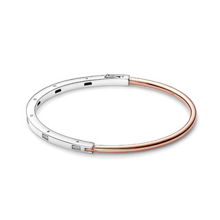 925s silver pandora signature two tone bangle jewelry