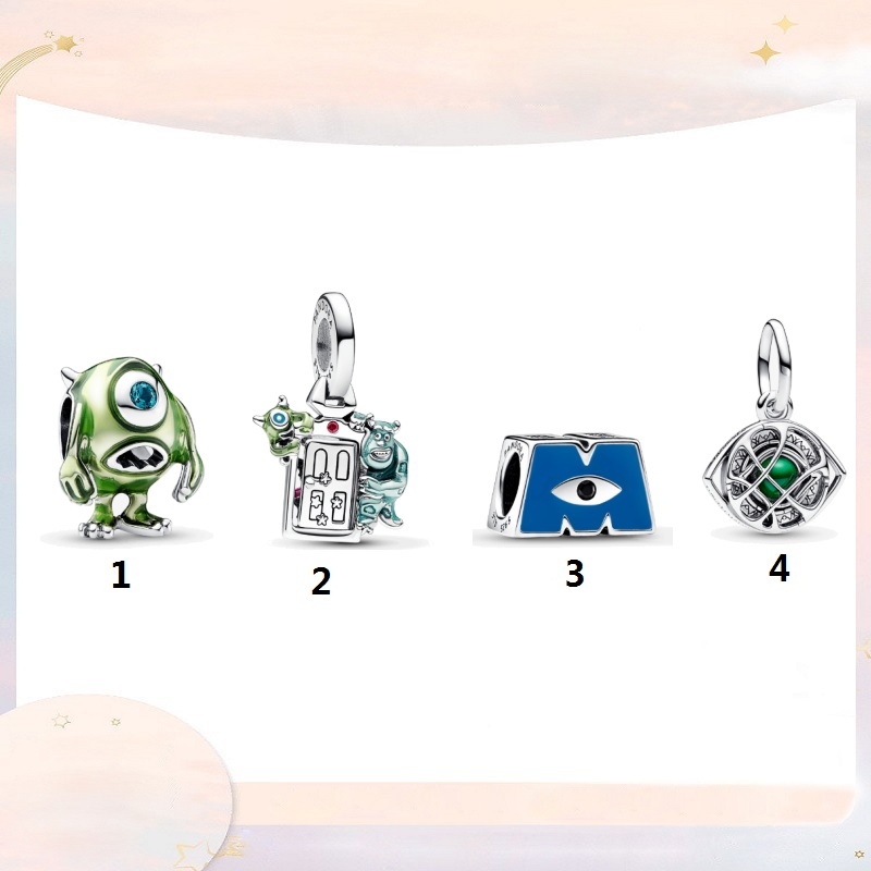 Những năm 925 silver disney pixar pandora mike wazovsky monster's door company magic eye of agamoto charm mặt dây chuyền