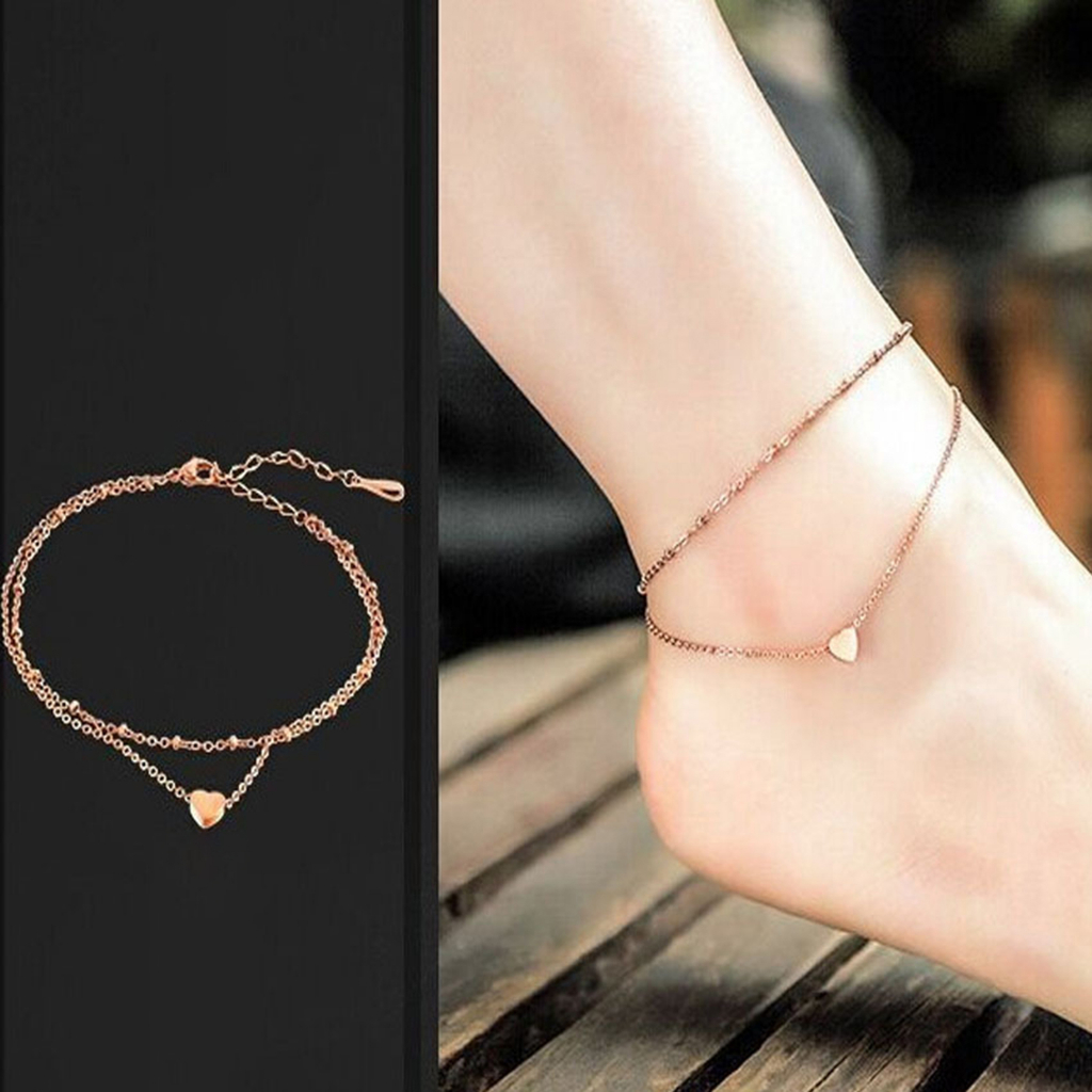 Lắc chân hợp kim mặt dây hình số 8 hợp thời trang cho nữ