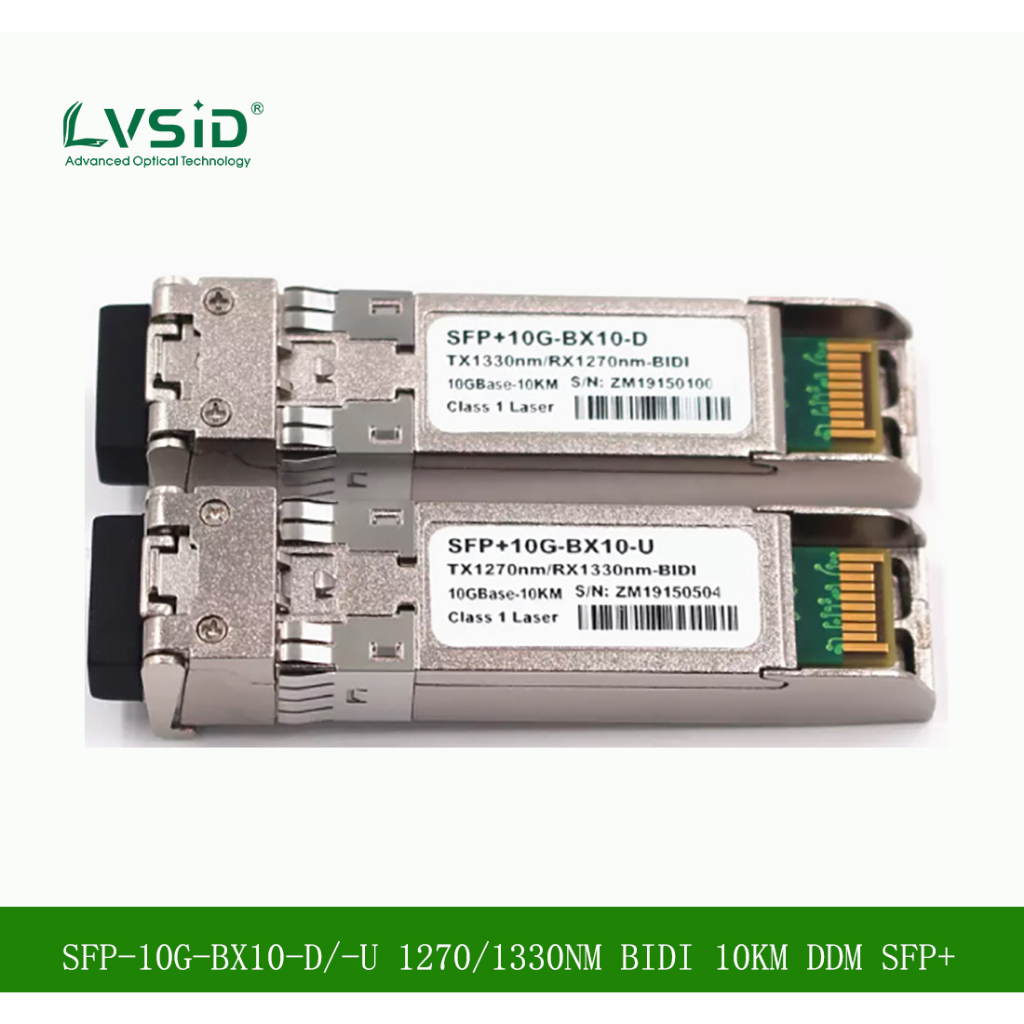SFP-10G-BX10-D / SFP-10G-BX10-U Tương thích HUAWEI 1270nm / 1330nm BiDi SFP + Mô-đun thu phát quang 