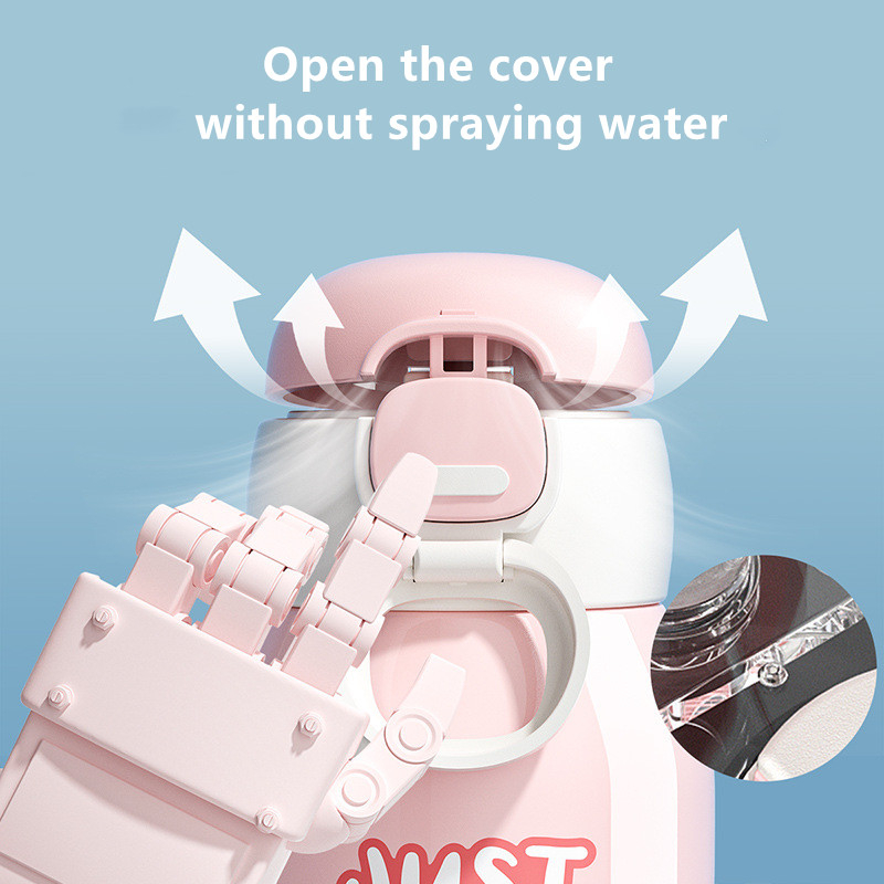 500ml phim hoạt hình bình giữ nhiệt bằng thép không gỉ 316 có ống hút hai nắp di động trẻ em du lịch bình nước giữ nhiệt tumbler