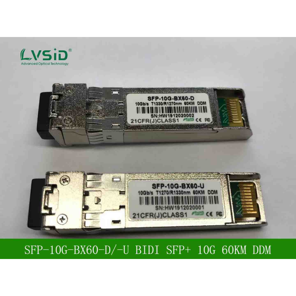 SFP-10G-BX60-D / SFP-10G-BX60-U HPE TƯƠNG THÍCH BIDI SFP + 10G 60KM MODULE OPTICAL