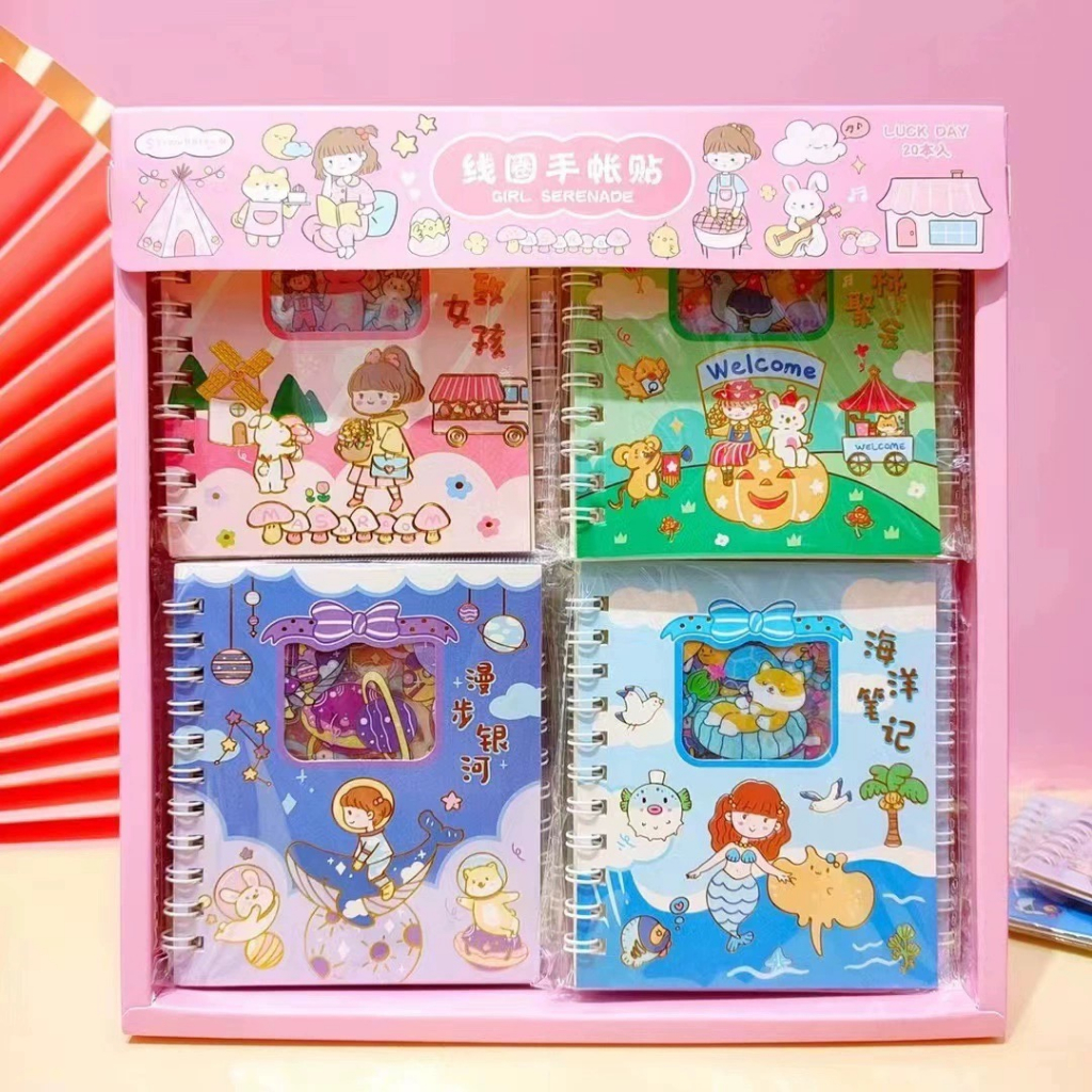 10 tờ/bản Tấm Sticker PET Dễ Thương Chống Nước Dán Trang Trí Sổ Tay diy Cho Bé