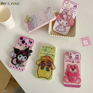 Tương thích cho iphone 14 13 12 pro max 11 ốp lưng điện thoại 3d stereo vui nhộn có thể xoay kuromi melody cinnamoroll dog lotso strawberry bear dễ thương phim hoạt hình sang trọng vỏ hộp