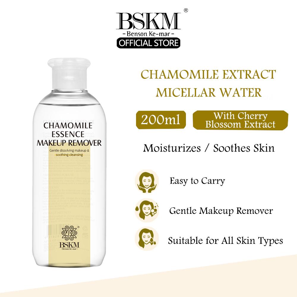 Nước tẩy trang tinh chất hoa cúc BSKM 200ml nhạy cảm nhẹ nhàng và khử muối chăm sóc da dịu nhẹ