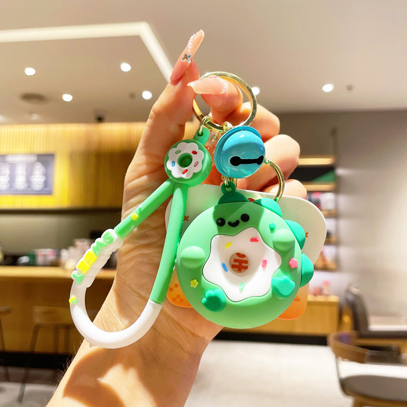 Coffeejoy creative donut animal bag charm key chain bán buôn car charm doll cartoon keychain doll gift