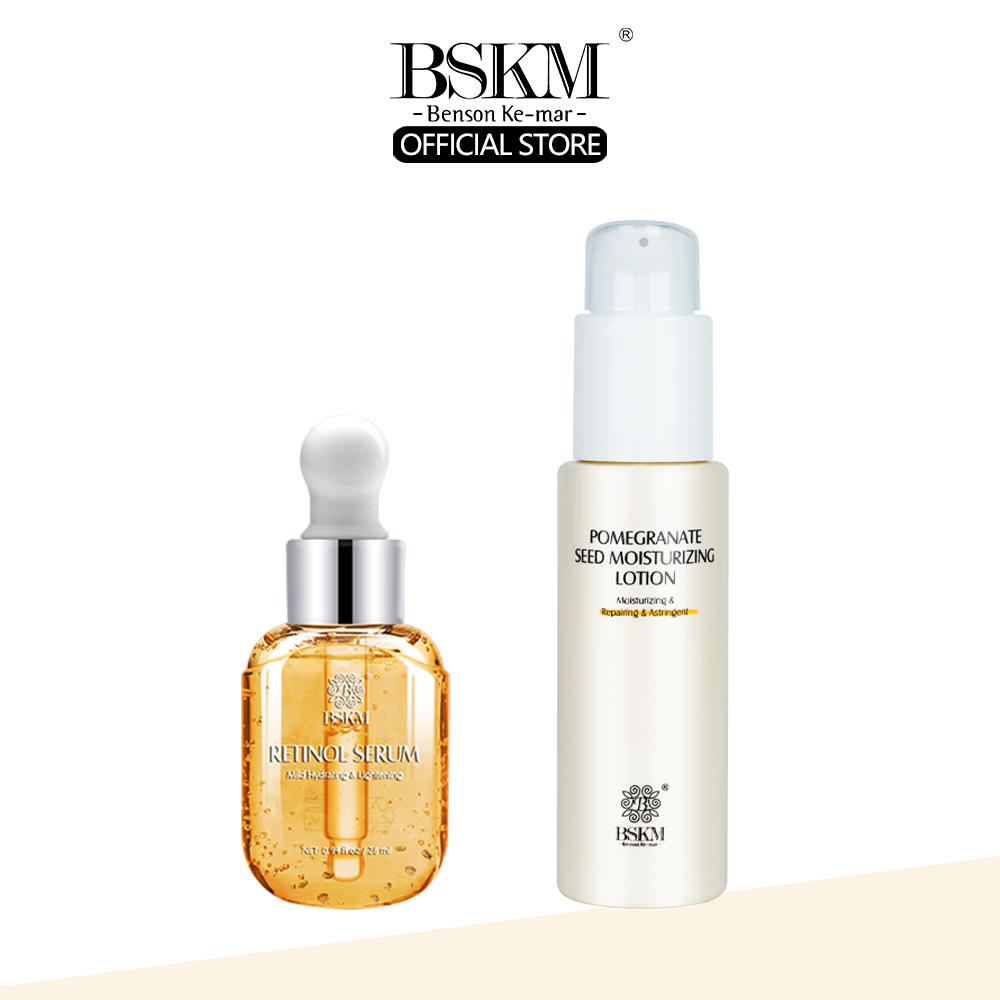BSKM Bộ Dưỡng Da huyết thanh retinol serum kem dưỡng ẩm da mặt Lotion hạt lựu Dưỡng ẩm sâu làm trắng và chống lão hóa xóa nếp nhăn 28ml/80ml