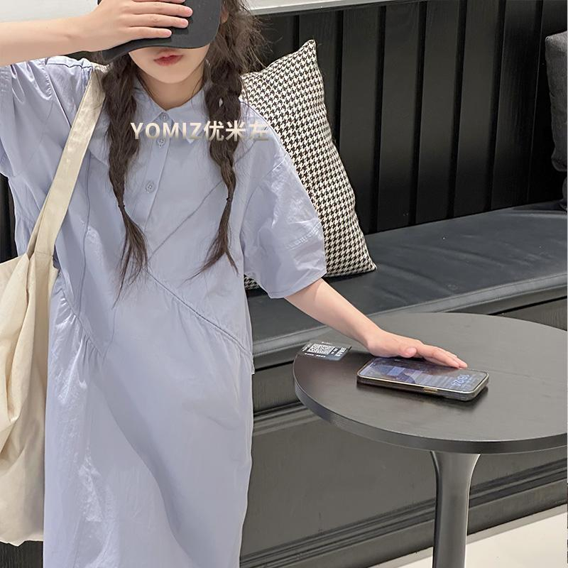 Váy bé gái 3-14 tuổi váy trẻ em váy trẻ em váy trẻ em cô gái đi học phong cách áo sơ mi polo trẻ em