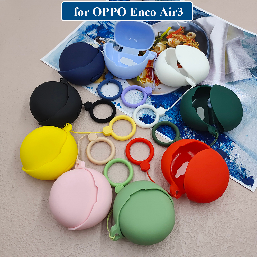 Vỏ bảo vệ đơn giản cho oppo enco air 3 vỏ bọc silicon hoạt hình mới vỏ cho oppo enco air 3 vỏ bọc tai nghe mềm