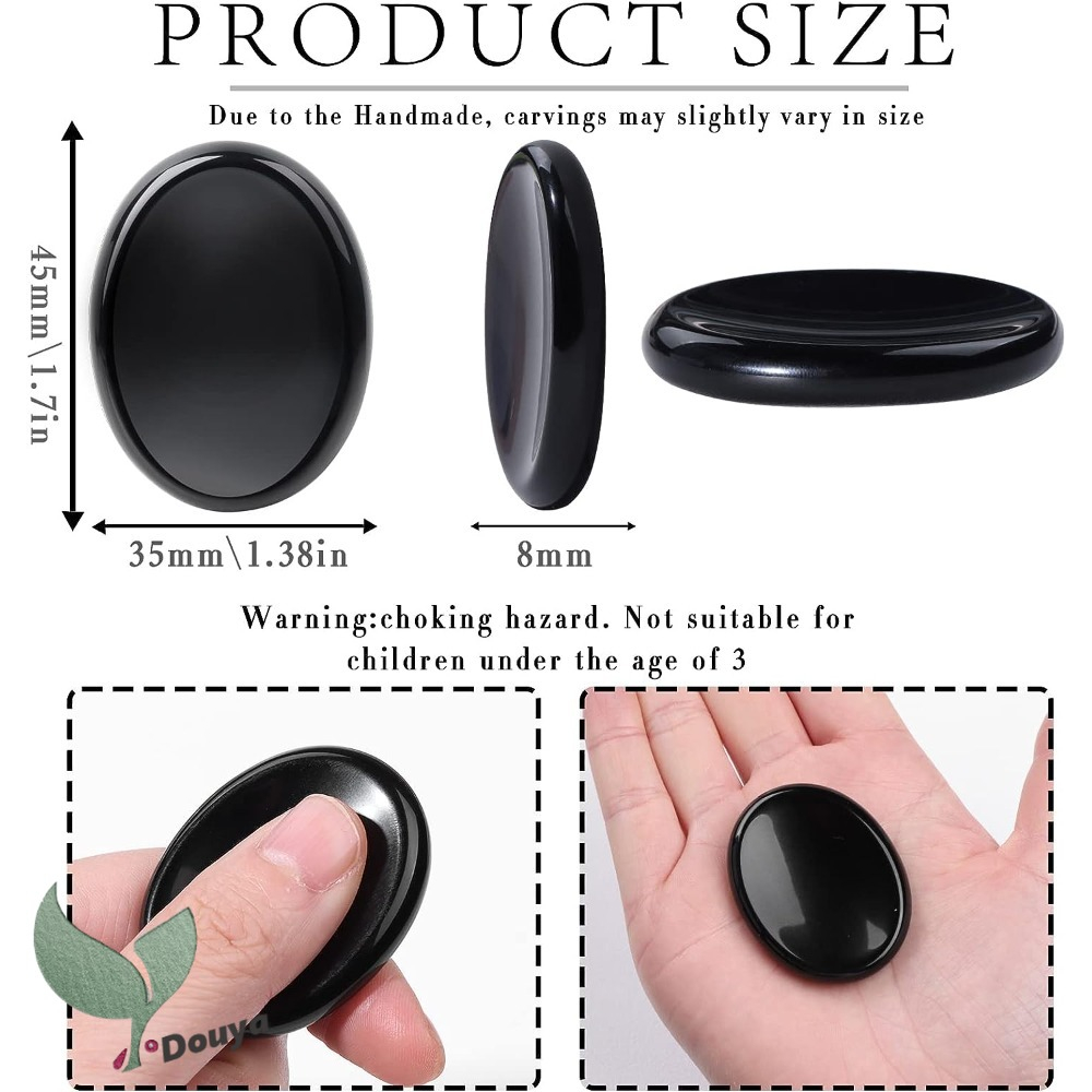 Ngón tay cái lo lắng đá cho lo lắng pha lê chakra, đá luân xa hình bầu dục đá quý bỏ túi để thiền trang trí nội thất