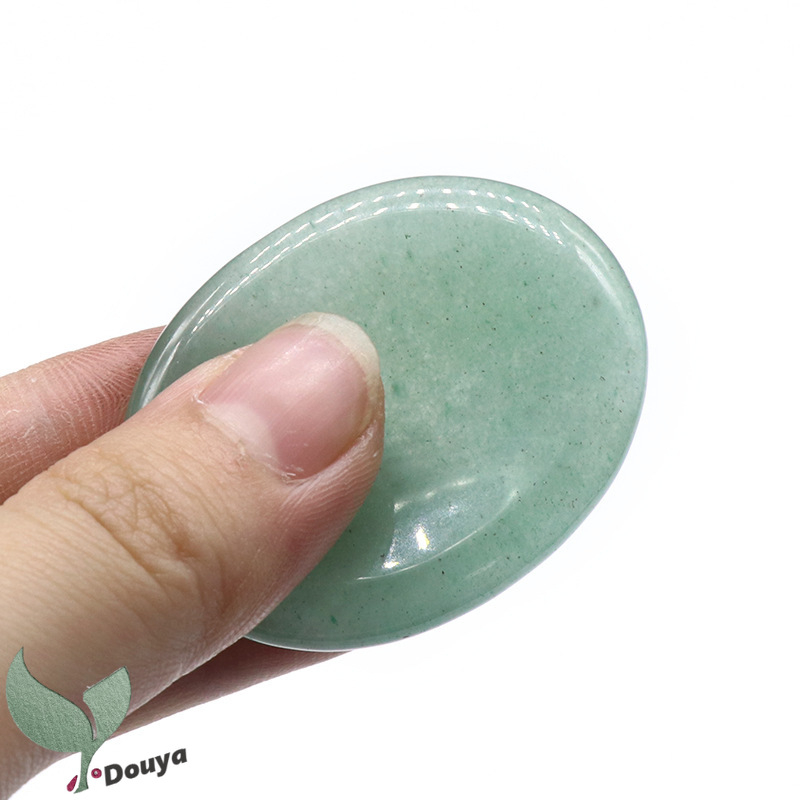 Ngón tay cái lo lắng đá cho lo lắng pha lê chakra, đá luân xa hình bầu dục đá quý bỏ túi để thiền trang trí nội thất