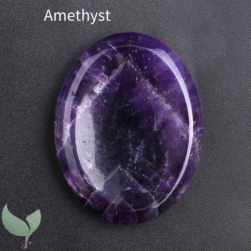 Ngón tay cái lo lắng đá cho lo lắng pha lê chakra, đá luân xa hình bầu dục đá quý bỏ túi để thiền trang trí nội thất