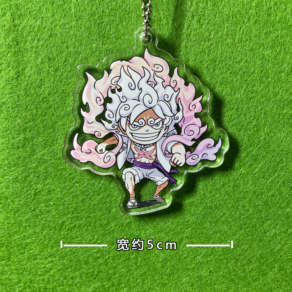 Anime one piece nika luffy mặt dây chuyền acrylic keychain keyring collection cosplay quà tặng mới