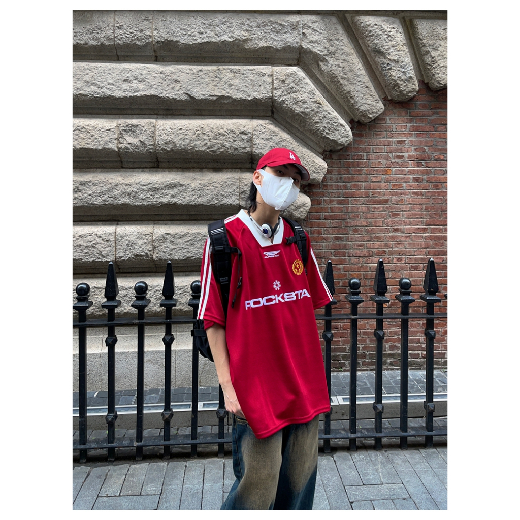 Áo Thun Tay Ngắn Cổ Chữ V In Chữ YOUTANG 2023 Phong Cách Harajuku Đường Phố Thời Trang Cho Nam Và Nữ