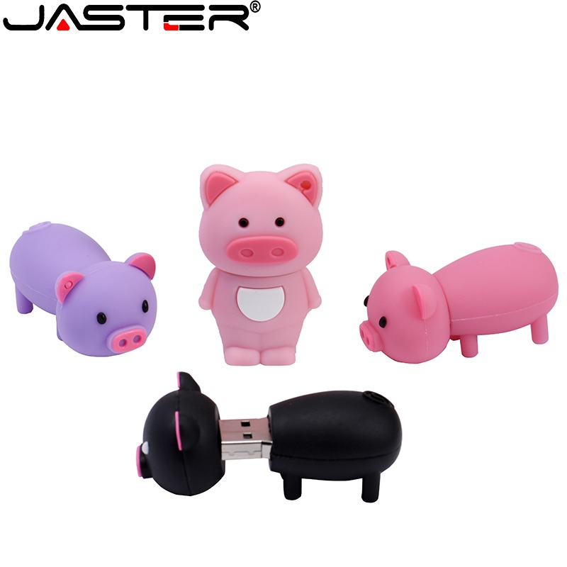 Dễ thương mini cute animal pig u disk gift cartoon pendant 4gb // 64gb / 128gb / 512gb / 1tb / storage stick