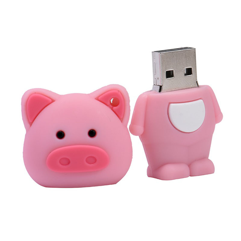 Dễ thương mini cute animal pig u disk gift cartoon pendant 4gb // 64gb / 128gb / 512gb / 1tb / storage stick