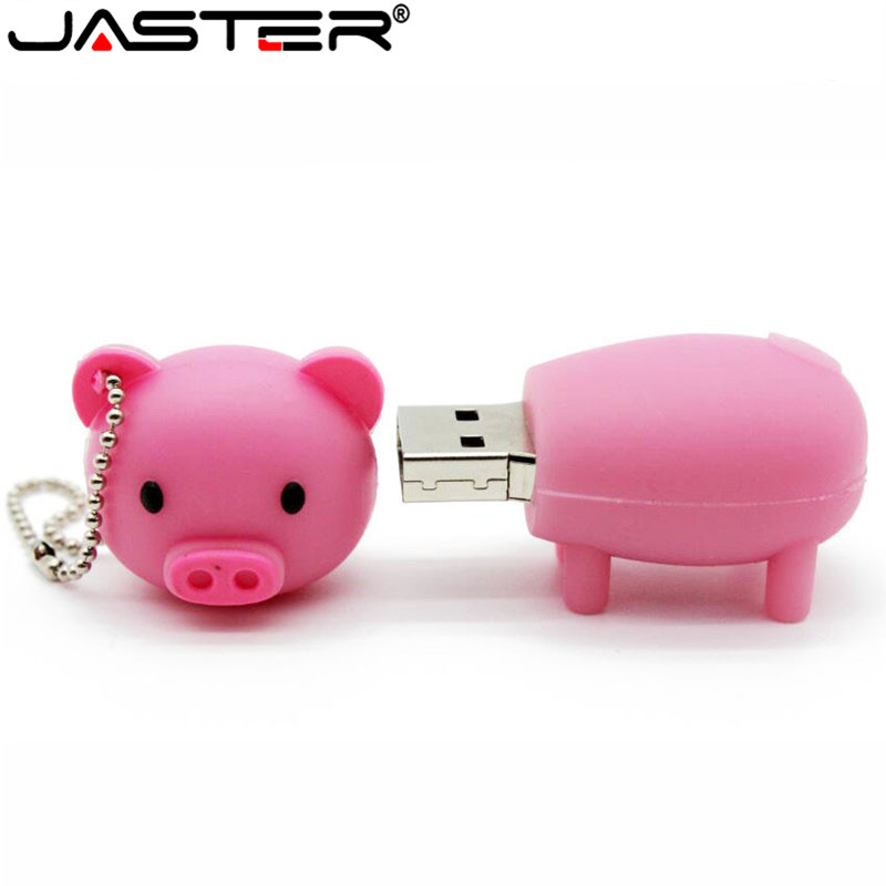 Dễ thương mini cute animal pig u disk gift cartoon pendant 4gb // 64gb / 128gb / 512gb / 1tb / storage stick