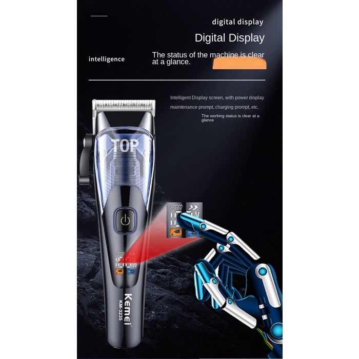 2023 tông đơ cắt tóc kemei mới usb sạc nhanh lcd màn hình kỹ thuật số tông đơ cắt tóc