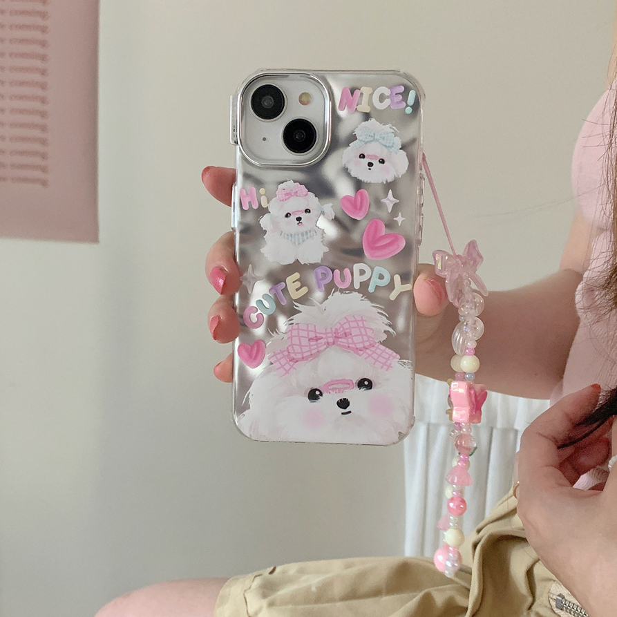 Đối với ốp lưng iphone 14 pro max 13 pro max 12 pro max cung mạ điện gấp cho puppy tpu soft case