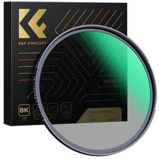 Bộ lọc khuếch tán màu đen k & f concept 1 / 1 1 / 2 mist bộ lọc hiệu ứng đặc biệt 49 / 52 / 55 / 58 / 62 / 67 / 72 / 77 / 82mm với 28 lớp phủ nhiều lớp kỵ nước / chống trầy xước