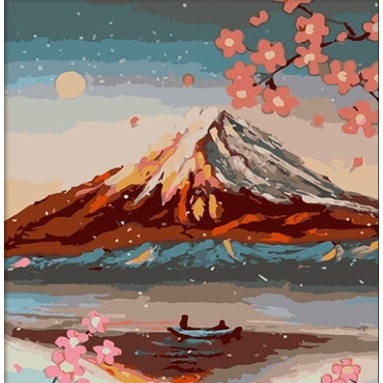 Tranh sơn dầu tô số Y001 tự làm nhiều màu sắc kích thước 20x20 cm