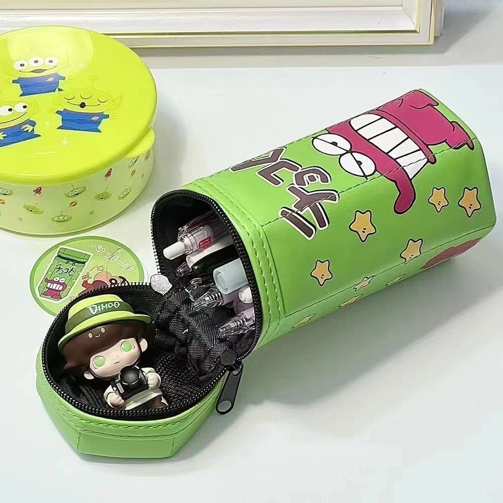 Lục giác dọc zip văn phòng phẩm bút chì xô