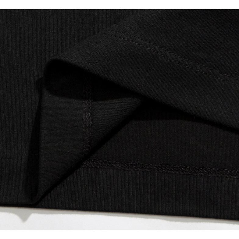 Áo Thun Unisex Ngắn Tay Cổ Chữ V Màu Đen / Xanh Chất Liệu Cotton Phong Cách Mới