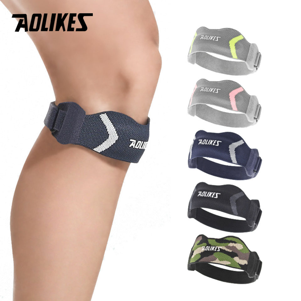 1 Cặp dây đeo thể thao AOLIKES hỗ trợ đầu gối cho bóng rổ/ / đi bộ đường dài/ bóng đá
