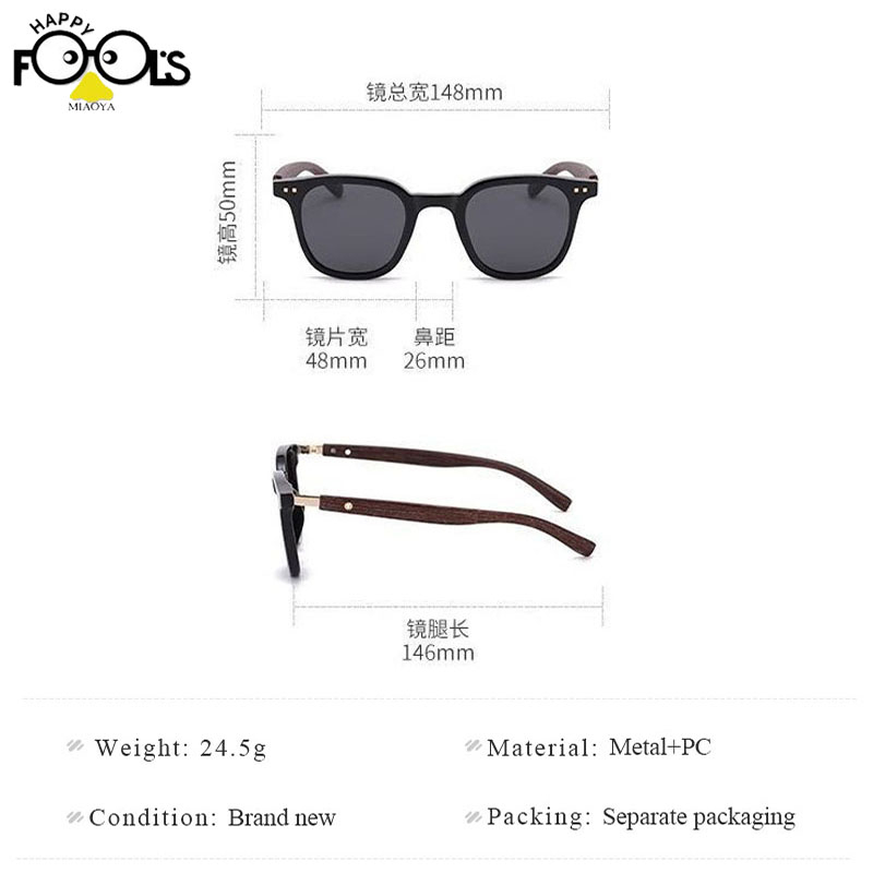 Kính Mát Hình oval Gọng Gỗ Nhiều Màu Sắc vintage Thời Trang Cho Nam