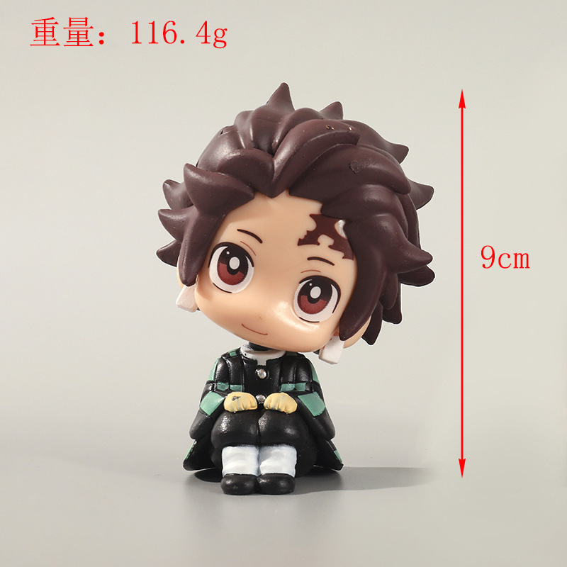 8 cm demon slayer hình anime kamado tanjirou kamado nezuko q phiên bản bánh trang trí xe hơi pvc hình hành động mô hình búp bê đồ chơi trẻ em quà tặng