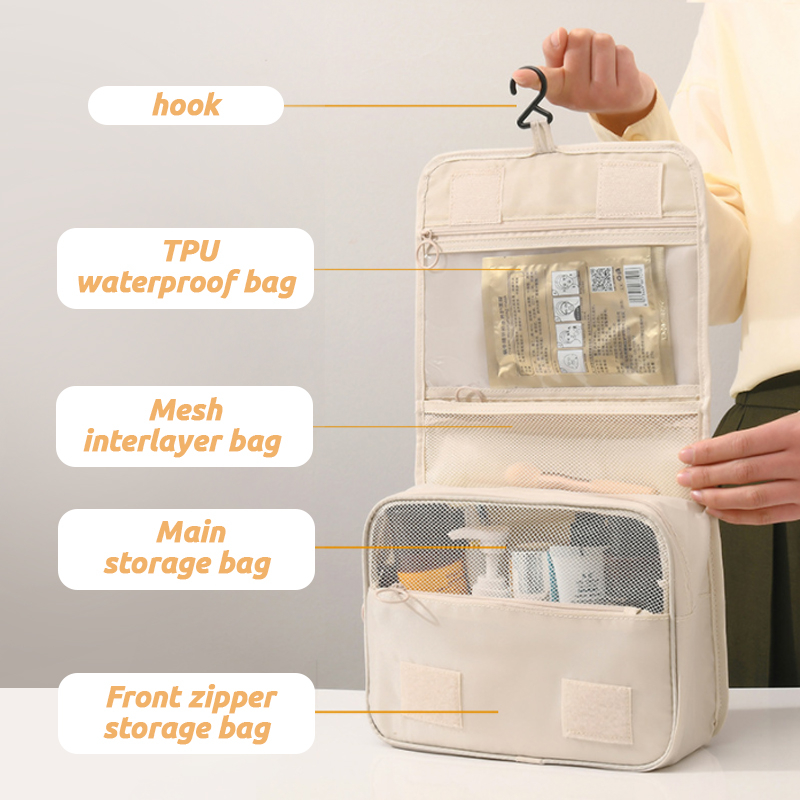 Túi mỹ phẩm du lịch có thể treo túi trang điểm cá nhân trang điểm không thấm nước