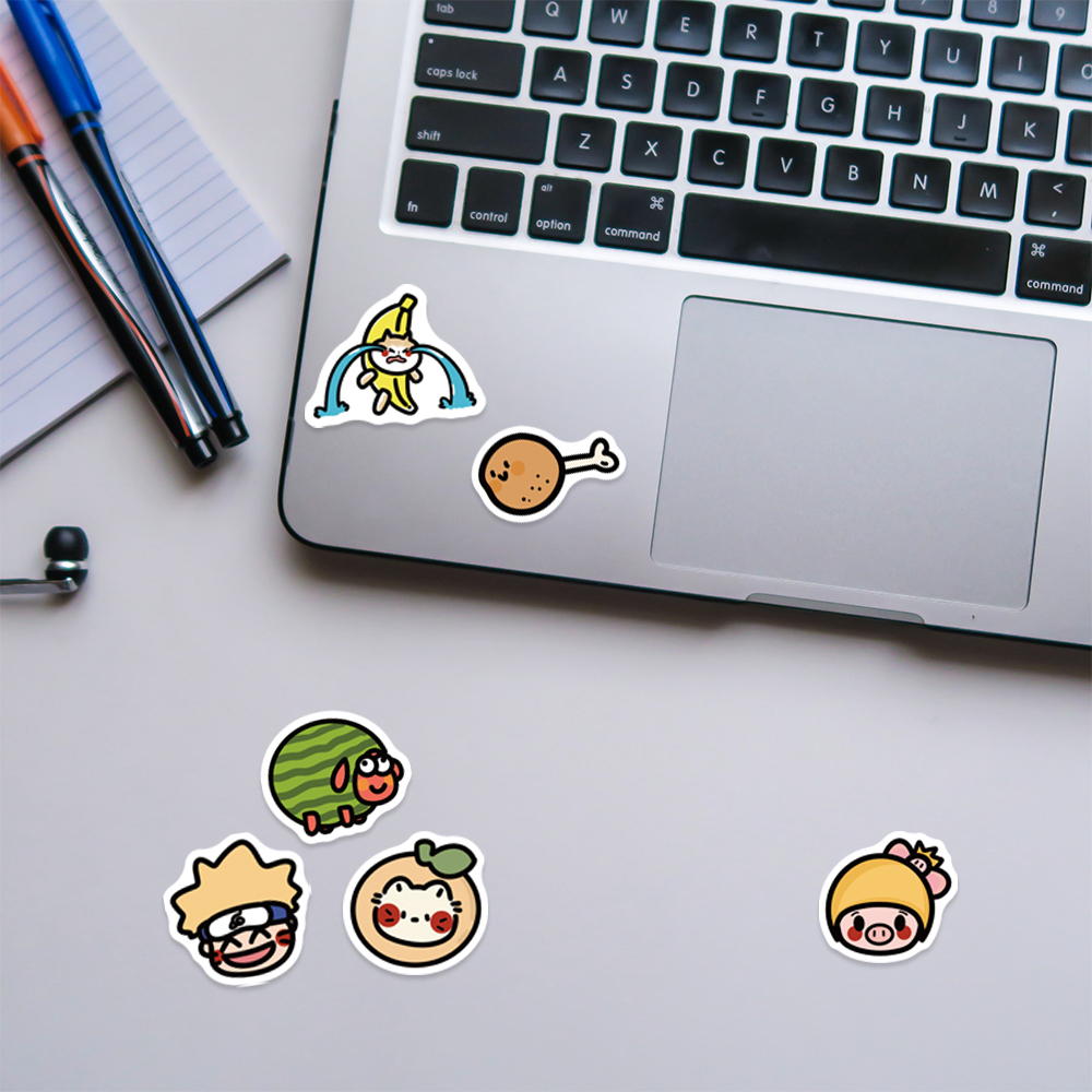 120 cái mới old school cartoon graffiti stickers dễ thương và vui nhộn vật liệu sổ cái nhỏ hình dán không thấm nước