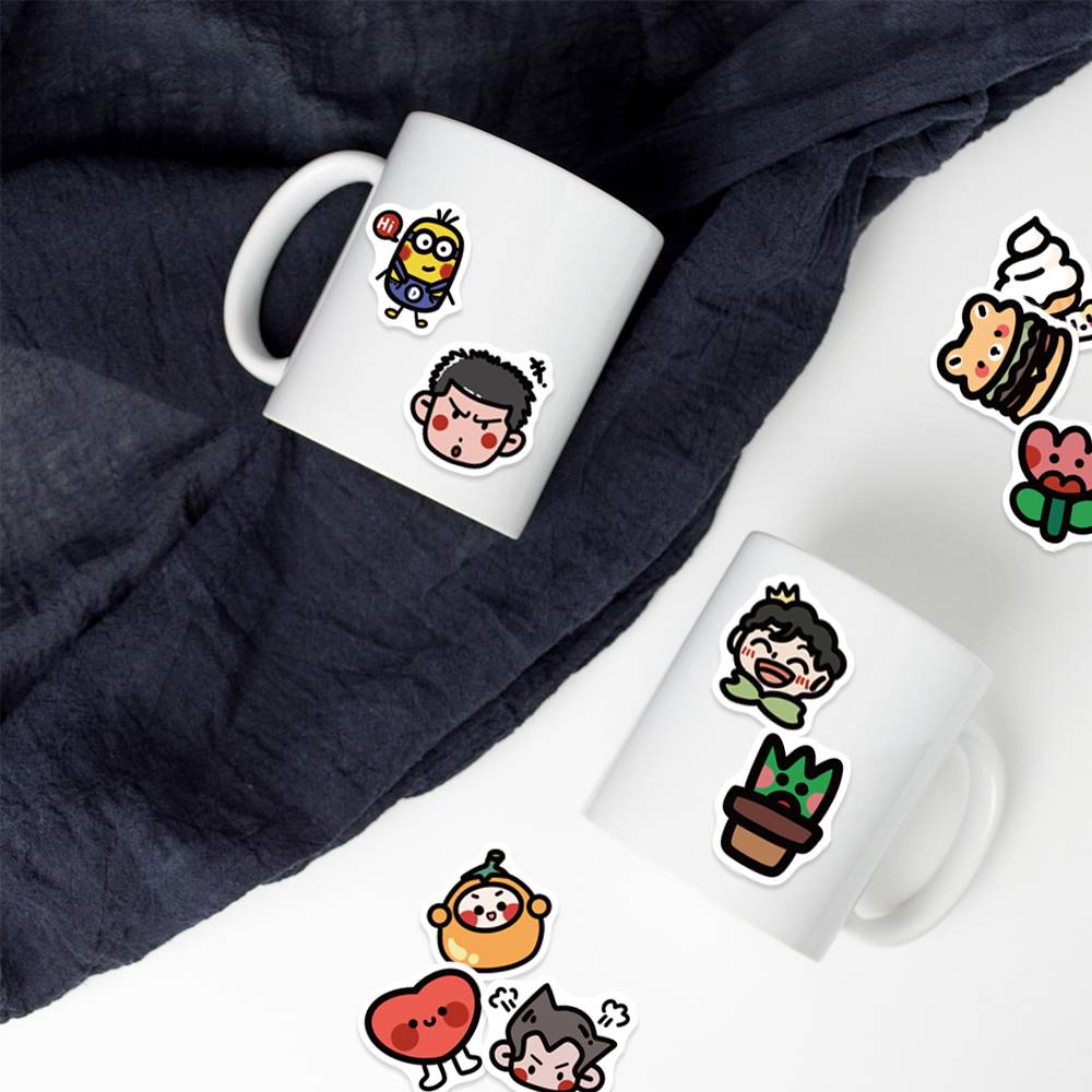 120 cái mới old school cartoon graffiti stickers dễ thương và vui nhộn vật liệu sổ cái nhỏ hình dán không thấm nước