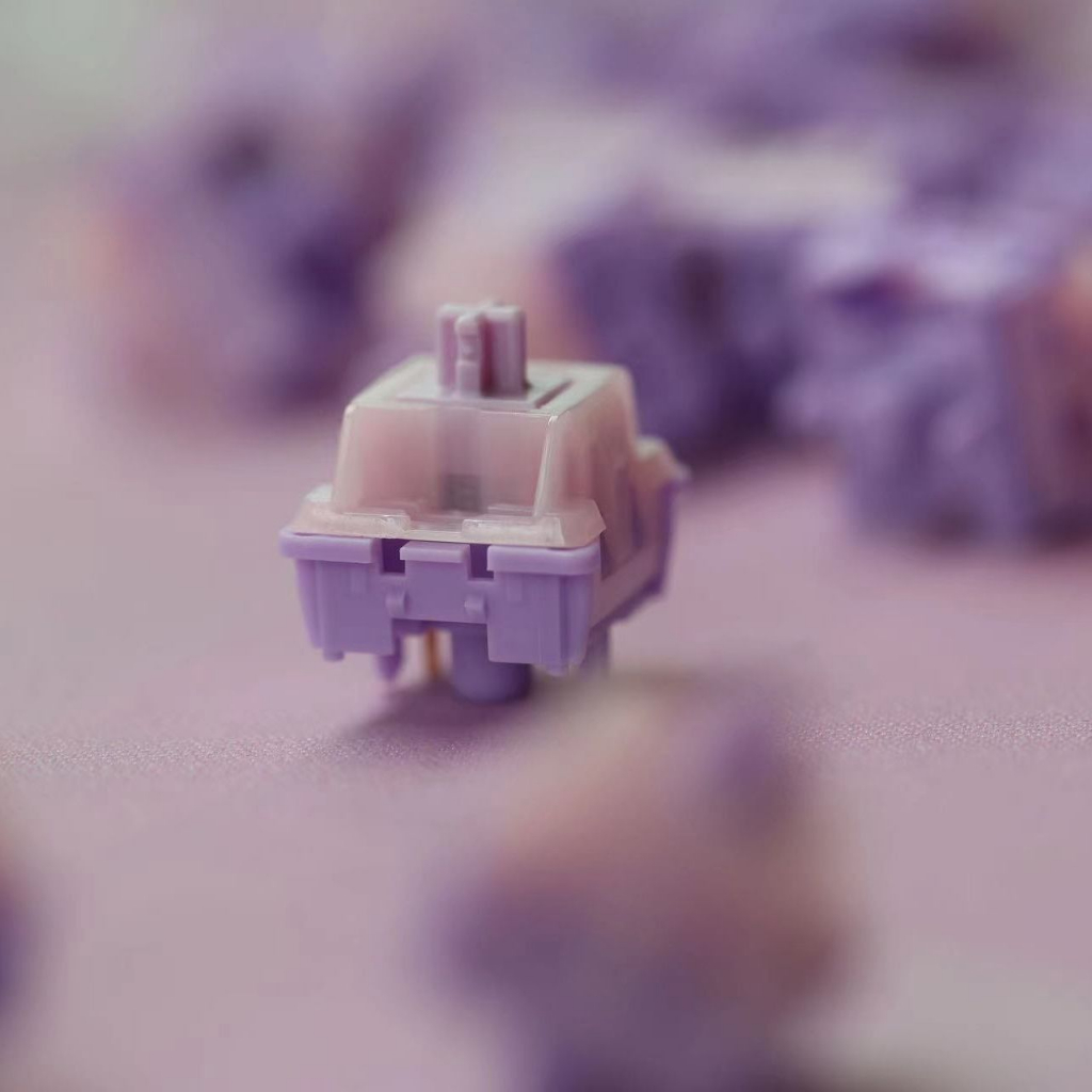 : Còn hàng:new sarokeys purple cherry blossom v2   cho bàn phím cơ 5 pin hifi tactile switch 50g