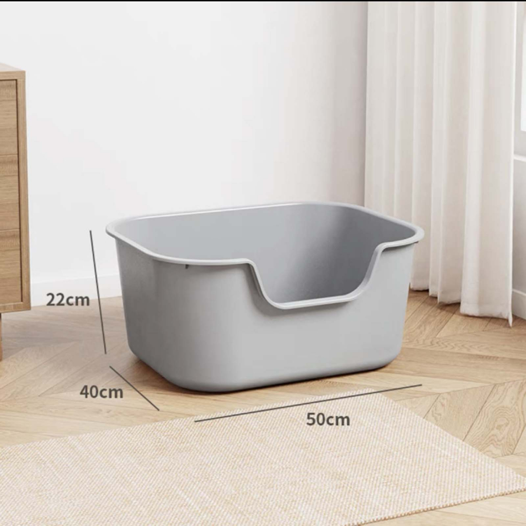 Petsola cat litter box hộp đựng cát nhà vệ sinh hộp đựng cát chống va đập hộp cát cho mèo bedpan bền kitty litter mở khay lót chuồng cho thú cưng hàng đầu cho thỏ