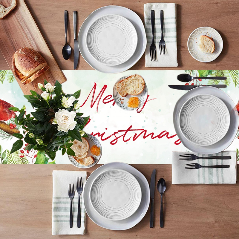 Khăn Trải Bàn Bằng Nhựa polyester Mỏng 0.35 * 1.8m Trang Trí Giáng Sinh Năm Mới 2023