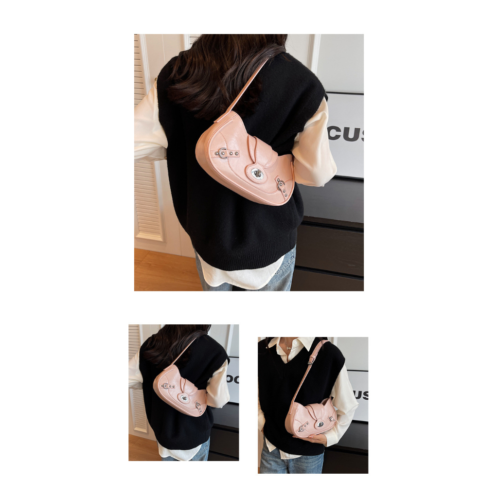 Túi Đeo Chéo Hình Vuông Kiểu Pháp niche Tối Giản Kết Cấu Cao Cấp Hàng Mới