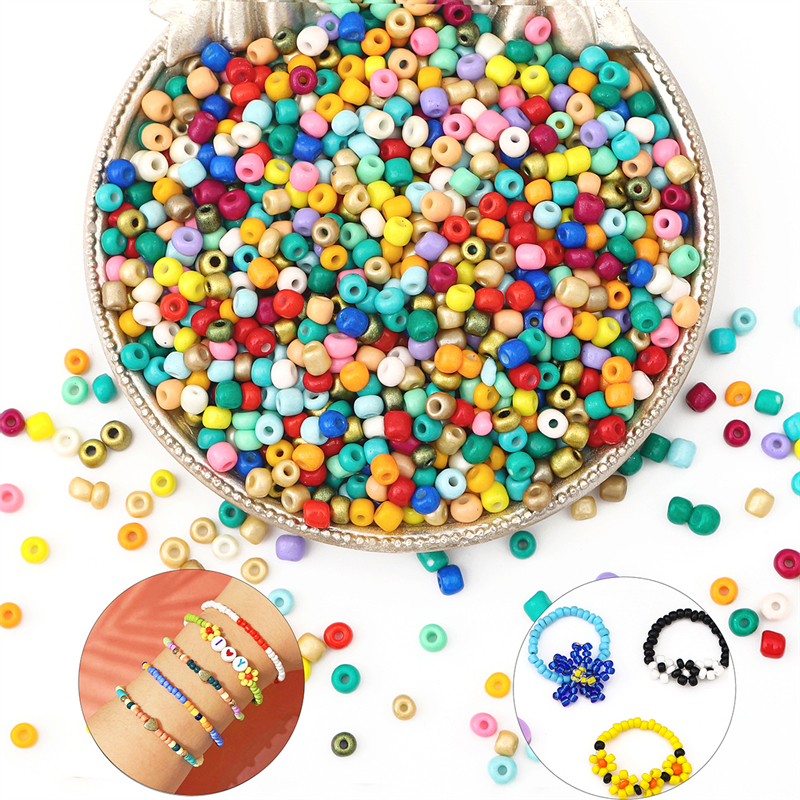 Chuỗi Hạt Thủy Tinh Màu Trơn 4mm Dùng Làm Vòng Tay / Cơm Nắm DIY