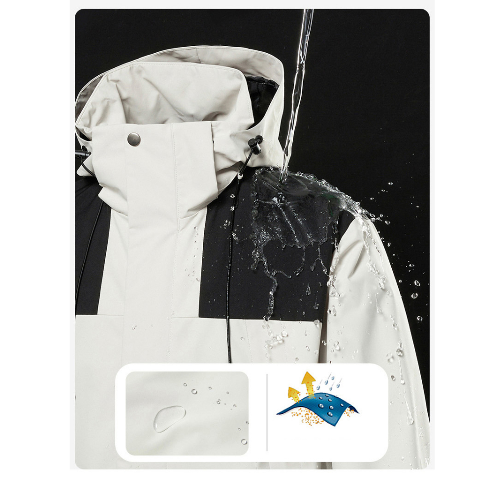 Áo Khoác Gió Chống Thấm Nước Có Mũ Trùm Thời Trang Dành Cho Cặp Đôi