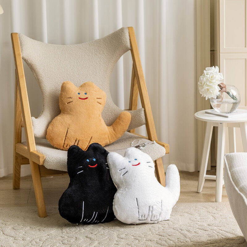 Gối Nhồi Bông Hình Mèo Hoạt Hình Dễ Thương Trang Trí Nhà Cửa