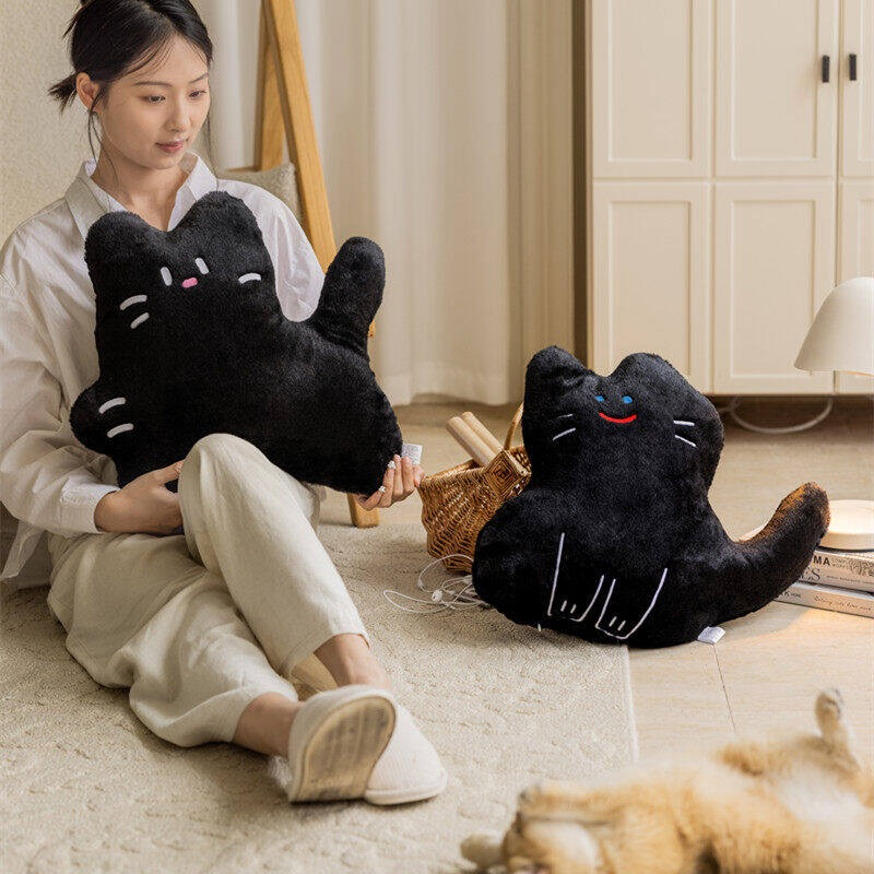 Gối Nhồi Bông Hình Mèo Hoạt Hình Dễ Thương Trang Trí Nhà Cửa