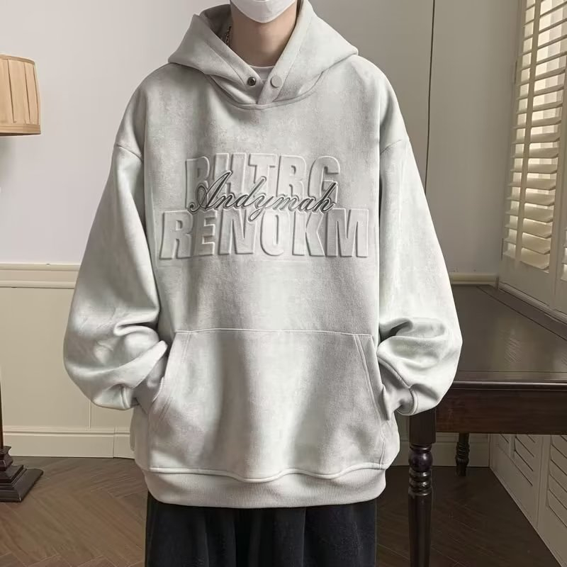 Áo Hoodie Dáng Rộng In Chữ Phong Cách Harajuku Hàn Quốc Thời Trang Cho Nam chất đũi cao cấp hiphop Hoodie unisex retro Hoodie