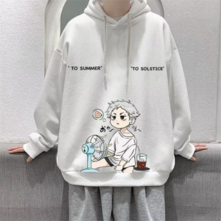 áo hoodie không mũ Dáng Rộng Mềm Mại In Họa Tiết Hoạt Hình Phong Cách Hàn Quốc áo hoodie nam Thời Trang Chất Lượng Cao Cho áo hoodie form rộng