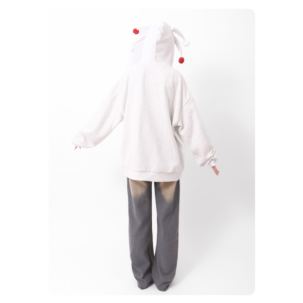 Áo hoodie dáng rộng in hình chú hề phong cách Âu Mỹ đa năng thời trang cho nữ
