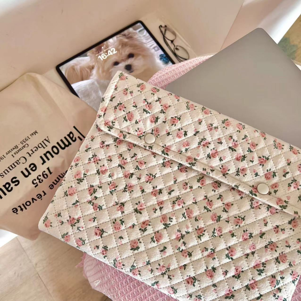 Thiết kế ban đầu túi đựng máy tính xách tay phong cách hàn quốc in hoa 13/14 inch