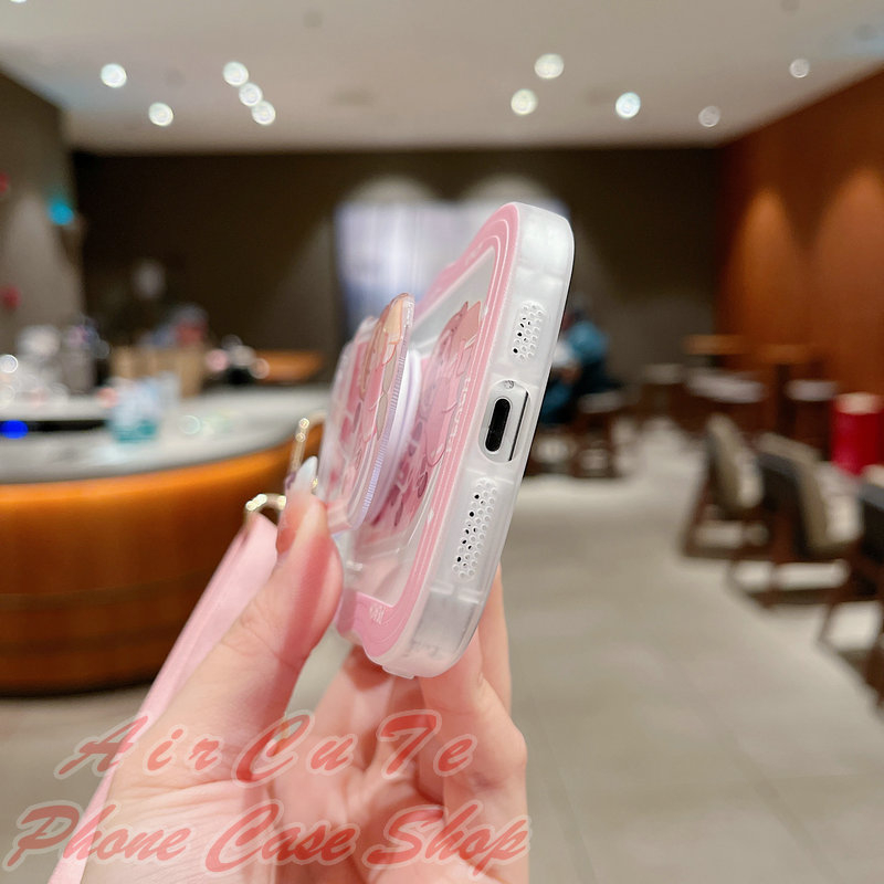 Ốp lưng Xiaomi Redmi Note 12 11 11S 10 10S 9 9S 8 7 5 Pro Redmi 12 12C 10C 10A 9A 9T 9C A1 A2 A2+ Plus MI 13T POCO X5 X3 NFC M5S 4G 5G Redmi12 2023 Wave Frame Milk Tea Air Holder Lanyard Soft Case