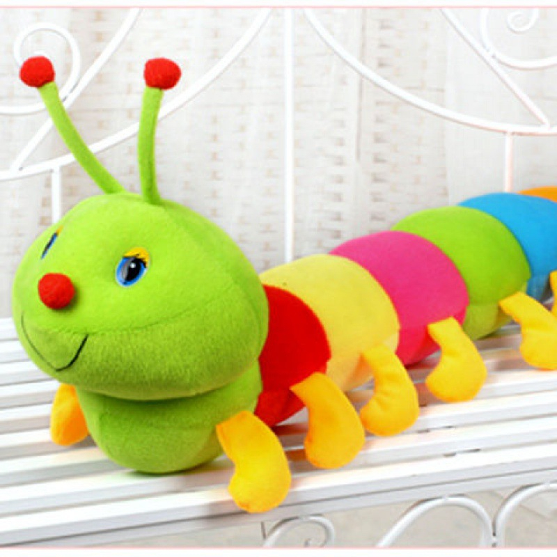 Thú Nhồi Bông, Gấu Bông, Gối Ôm Hình Con Sâu sắc màu vải mềm mịn  hình dễ thương- Thú Nhồi Bông sâu bướm WHYME