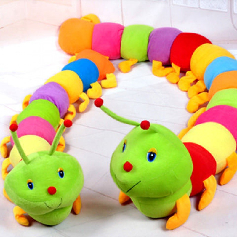 Thú Nhồi Bông, Gấu Bông, Gối Ôm Hình Con Sâu sắc màu vải mềm mịn  hình dễ thương- Thú Nhồi Bông sâu bướm WHYME